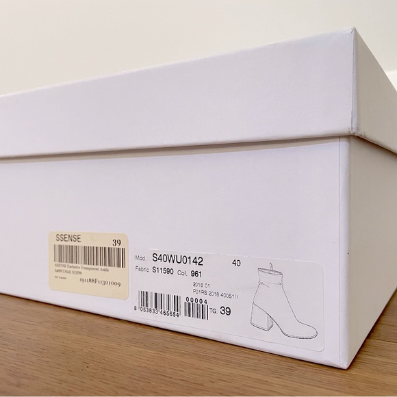 MM6 Maison Margiela SSENSE Exclusive Transparent PVC Flare Heel Boots, IT39 - Picture 11 of 13